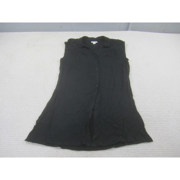 Westbound Dress Womens XL Black‎ Sleeveless Button Down Stretch Travel Collared - Picture 1 of 7